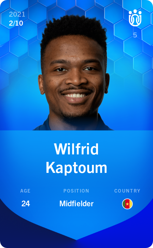 Sorare - Sorare Official - Wilfrid Kaptoum 2021-22 • Super Rare 2/10 - NFT # 53775695547526969370189962341851805247448300313164129042936650130654130613657