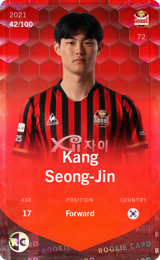 Sorare - Sorare Official - Kang Seong-Jin 2021-22 • Rare 42/100 - NFT # 12068534909157461295591519048500499614386942028701923196073099058009979731254