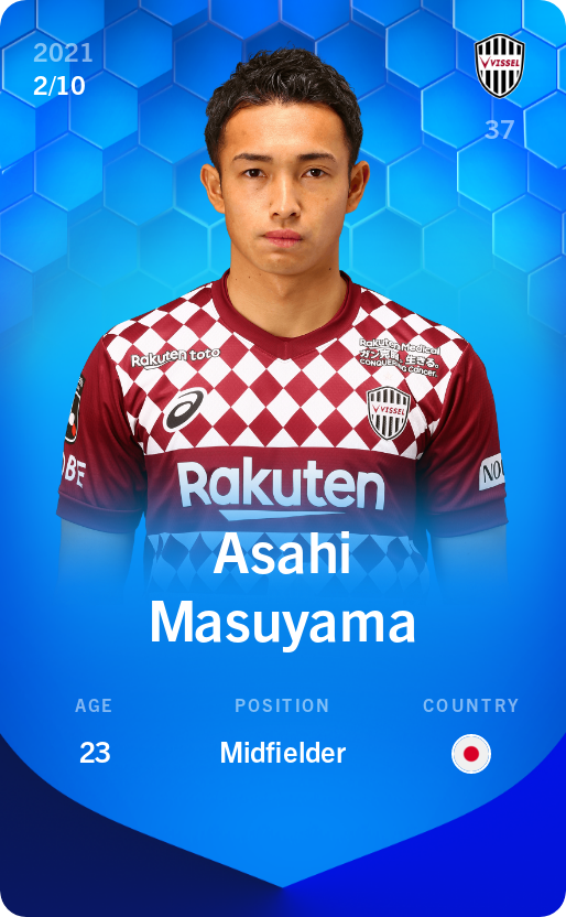 Sorare - Sorare Official - Asahi Masuyama 2021-22 • Super Rare 2/10 - NFT # 17994600075779380783141010450103268371182062763958039159338491705422238797664