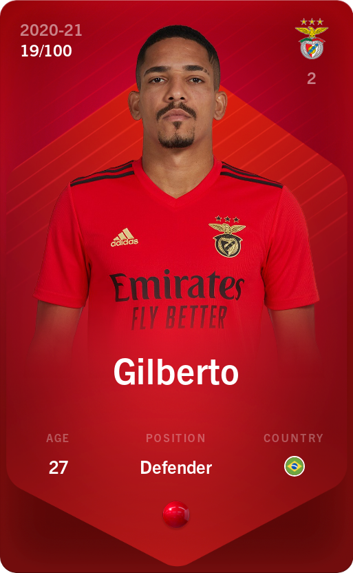 Sorare - Sorare Official - Gilberto 2020-21 • Rare 19/100 - NFT # 81367704355275766880918398549943551519035188241500749058649581260100090103357