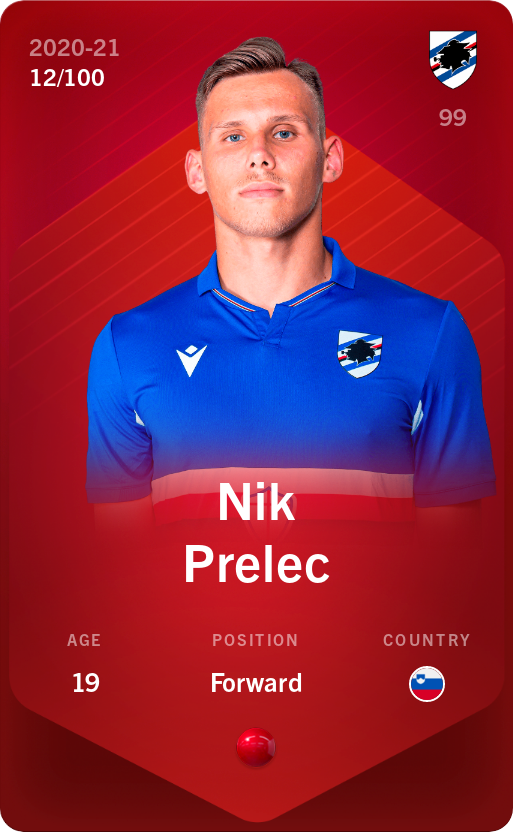 Sorare - Sorare Official - Nik Prelec 2020-21 • Rare 12/100 - NFT # 98105911782805090520068421743272785738243991655296556922286486417205413925047