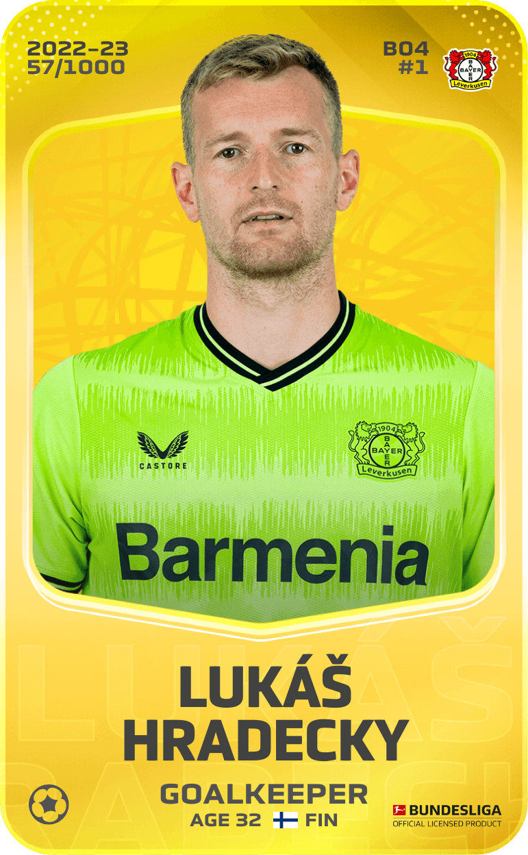 Lukáš Hradecky 2022-23 • Limited 57/1000