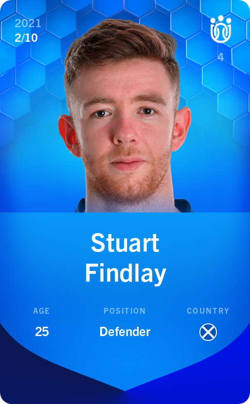 Sorare - Sorare Official - Stuart Findlay 2021-22 • Super Rare 2/10 - NFT # 105179136924983461696151461372026232096019352899825189997441306343267425609396