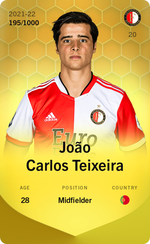 Sorare - Sorare Official - João Carlos Teixeira 2021-22 • Limited 195/1000 - NFT # 42589162175629912169191015473116961575591402271424592555852703546264107642288
