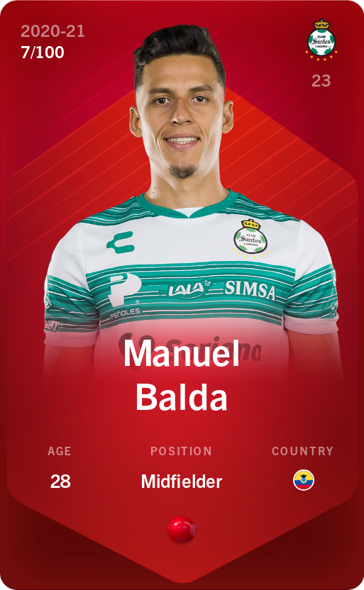 Sorare - Sorare Official - Manuel Balda 2020-21 • Rare 7/100 - NFT # 38855908760589201896688099000651908712033112747728059129011869729656772971876