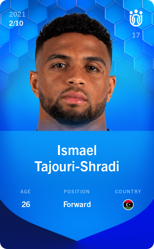 Sorare - Sorare Official - Ismael Tajouri-Shradi 2021-22 • Super Rare 2/10 - NFT # 96938606314631670729638075593597204011852063436143708118043437531048674798254