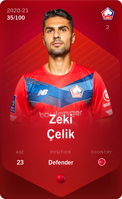 Sorare - Sorare Official - Zeki Çelik 2020-21 • Rare 35/100 - NFT # 30989444187243039299537827946967606673539823117398827999792092514332030292697