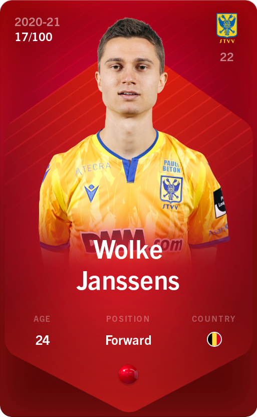 Sorare - Sorare Official - Wolke Janssens 2020-21 • Rare 17/100 - NFT # 92757409668472810403525318545750231833163657193028992284747733298991031929608