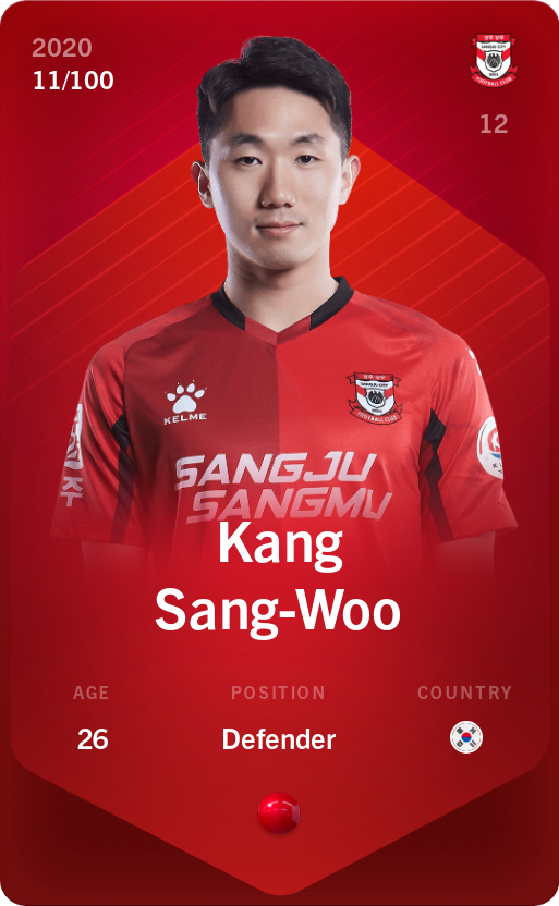 Sorare - Sorare Official - Kang Sang-Woo 2020-21 • Rare 11/100 - NFT # 27598082535443248955199728517854339128854261320566503181794933390637902047919