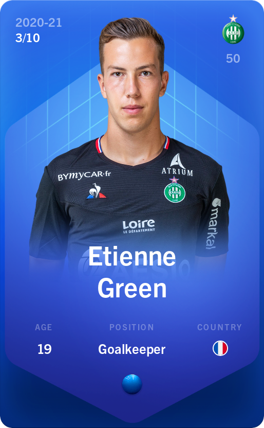 Sorare - Sorare Official - Etienne Green 2020-21 • Super Rare 3/10 - NFT # 66135917778518491491137973416366870755768660623471178292718005297533773073993