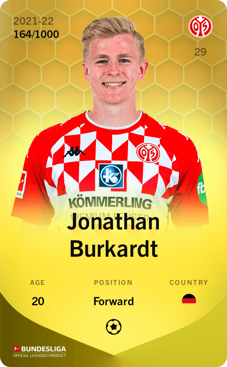 Jonathan Burkardt 2021-22 • Limited 164/1000