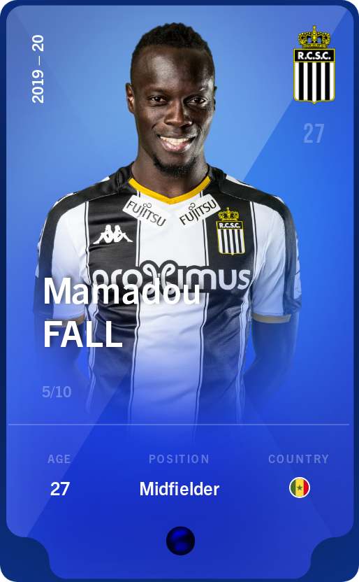 Sorare - Sorare Official - Mamadou Fall 2019-20 • Super Rare 5/10 - NFT # 108922918552971666755332005672810983359246115400986560393978531401750045827955