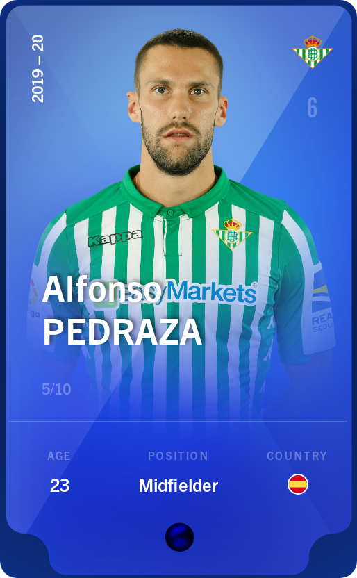 Sorare - Sorare Official - Alfonso Pedraza 2019-20 • Super Rare 5/10 - NFT # 75310333669440922758701372786243265474698219944840147677081288900964946787276