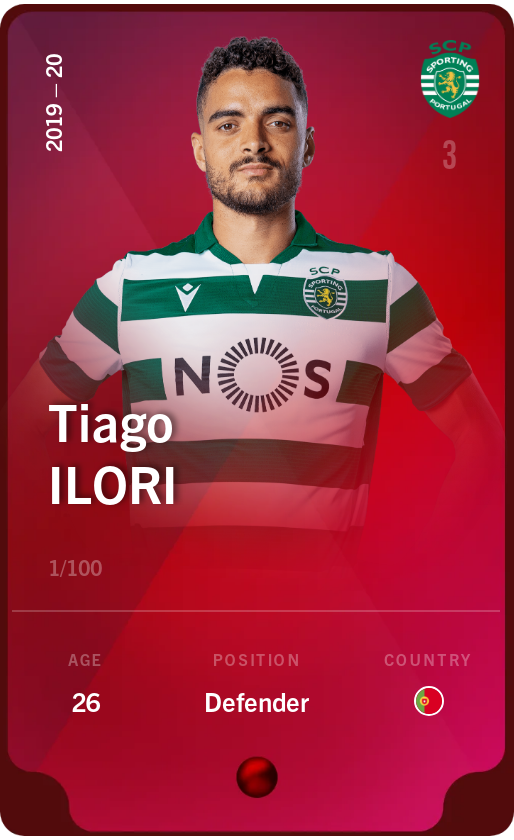 Sorare - Sorare Official - Tiago Ilori 2019-20 • Rare 1/100 - NFT # 54500793779355380072894779177495424489901231018883409515006426232275007338271