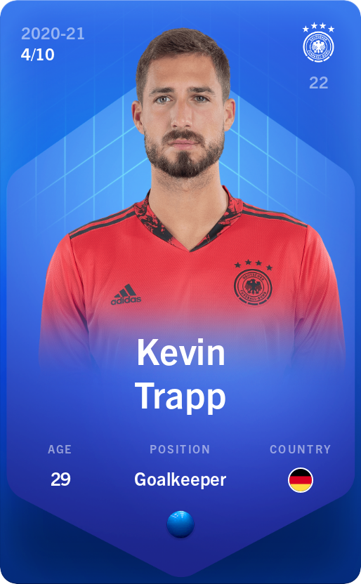 Sorare - Sorare Official - Kevin Trapp 2020-21 • Super Rare 4/10 - NFT # 58059758582751064277015459988118444479088999485577985152254884185066414840223