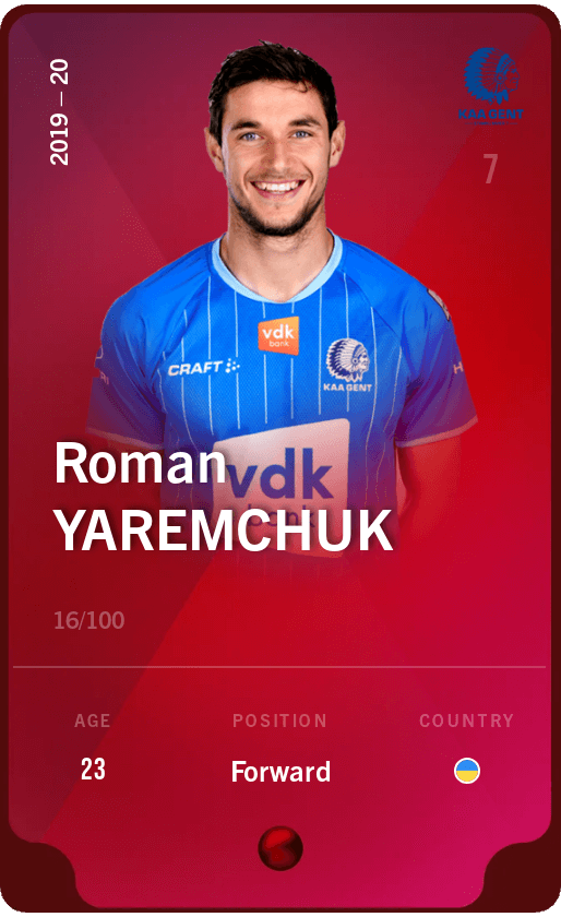 Roman Yaremchuk 2019-20 • Rare 16/100