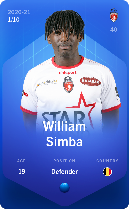 Sorare - Sorare Official - William Simba 2020-21 • Super Rare 1/10 - NFT # 15672964633956154060105183632313828114116072012525576331057882822017495406119