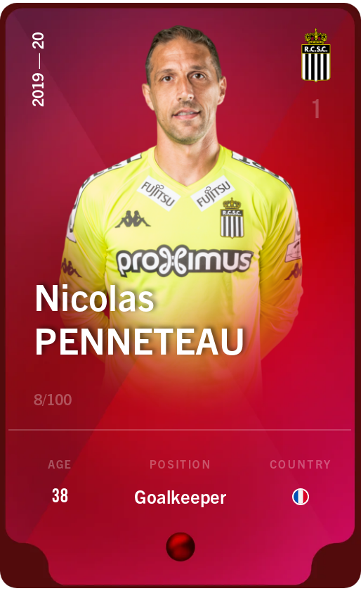 Sorare - Sorare Official - Nicolas Penneteau 2019-20 • Rare 8/100 - NFT # 40518443864164786379057730616191814660703969623105411112445166467869483732954