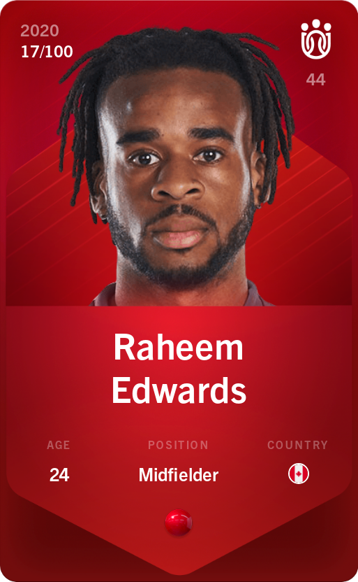 Sorare - Sorare Official - Raheem Edwards 2020-21 • Rare 17/100 - NFT # 70977281586748760426775881289930084430666977951353484606102455957134850884624