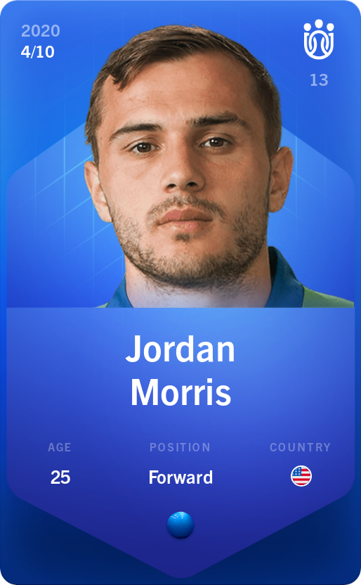 Sorare - Sorare Official - Jordan Morris 2020-21 • Super Rare 4/10 - NFT # 46545374789853202994781716812972547109568951568294972297367051865921608138471