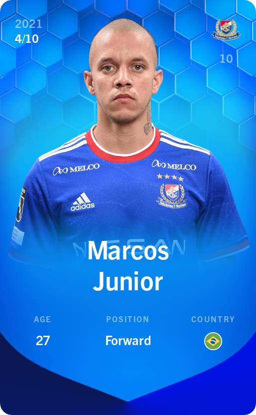 Sorare - Sorare Official - Marcos Junior 2021-22 • Super Rare 4/10 - NFT # 52787378348679279730976569388372501922335308745900385649504301198835108535223