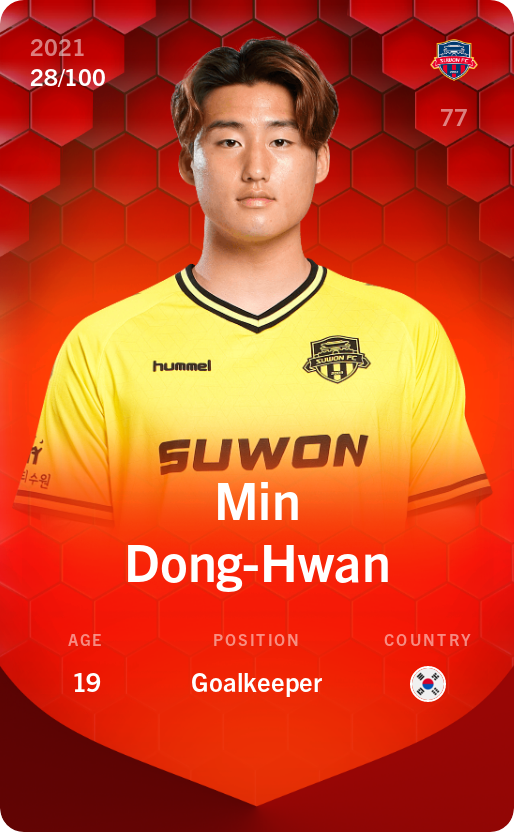 Sorare - Sorare Official - Min Dong-Hwan 2021-22 • Rare 28/100 - NFT # 48836910272530306165539064115378606986321911836908862310981612659013907517656