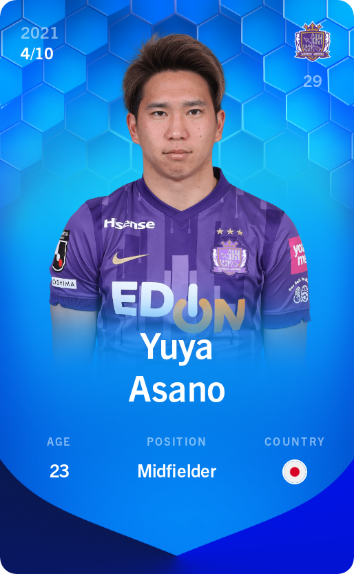 Sorare - Sorare Official - Yuya Asano 2021-22 • Super Rare 4/10 - NFT # 75874018310947693819933110760806506082351523731603406081896615454967380166404