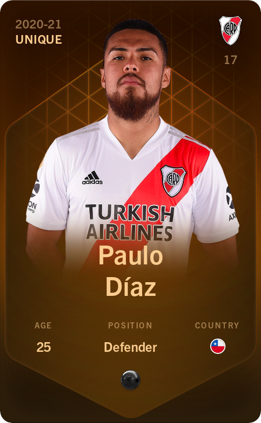 Sorare - Sorare Official - Paulo Díaz 2020-21 • Unique - NFT # 44644382025439210616477654714850766396550714453508120960176520615088541751127