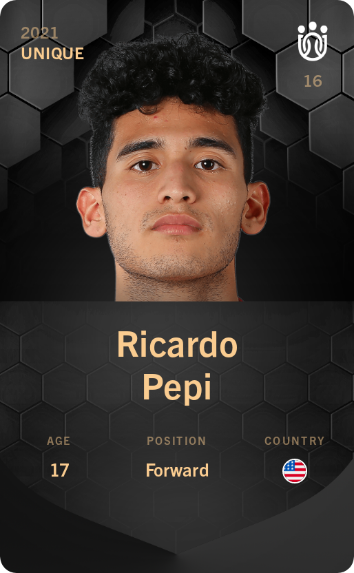 Sorare - Sorare Official - Ricardo Pepi 2021-22 • Unique - NFT # 9344193007364125298731994264818105542390697697373431431017483252888876345209