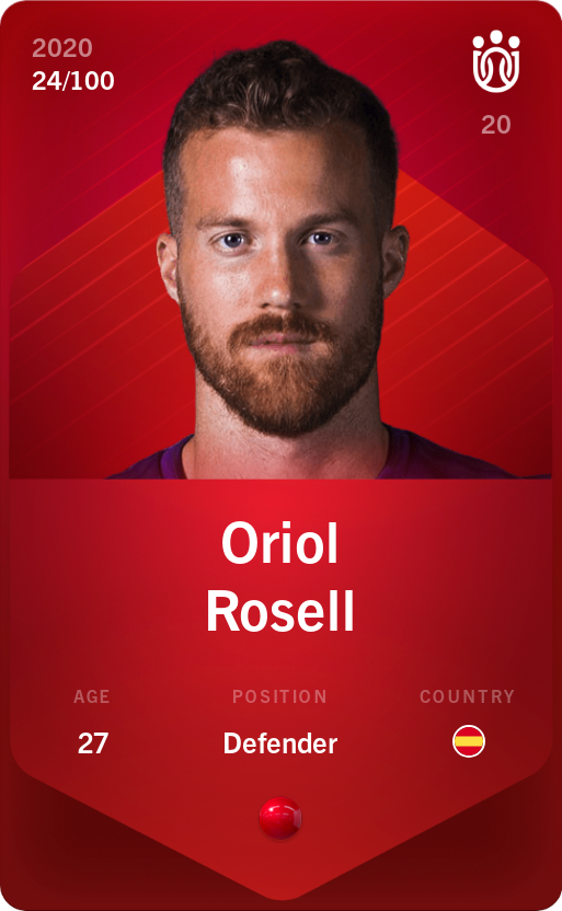Sorare - Sorare Official - Oriol Rosell 2020-21 • Rare 24/100 - NFT # 102996796951474489055197961817757423695669166519716099188600227956377888948775