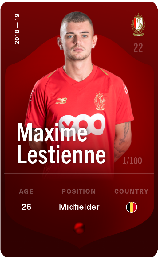 Sorare - Sorare Official - Maxime Lestienne 2018-19 • Rare 1/100 - NFT # 85326308077124542221511226001332000317491303605654297101021008188776410459984