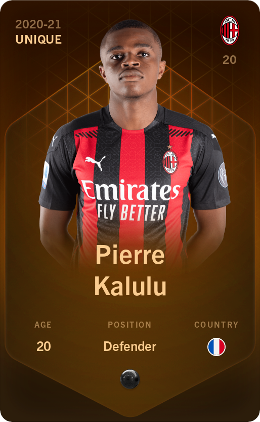 Sorare - Sorare Official - Pierre Kalulu 2020-21 • Unique - NFT # 60799484904337610784776785642903252685301017351495001387143240112681379586431