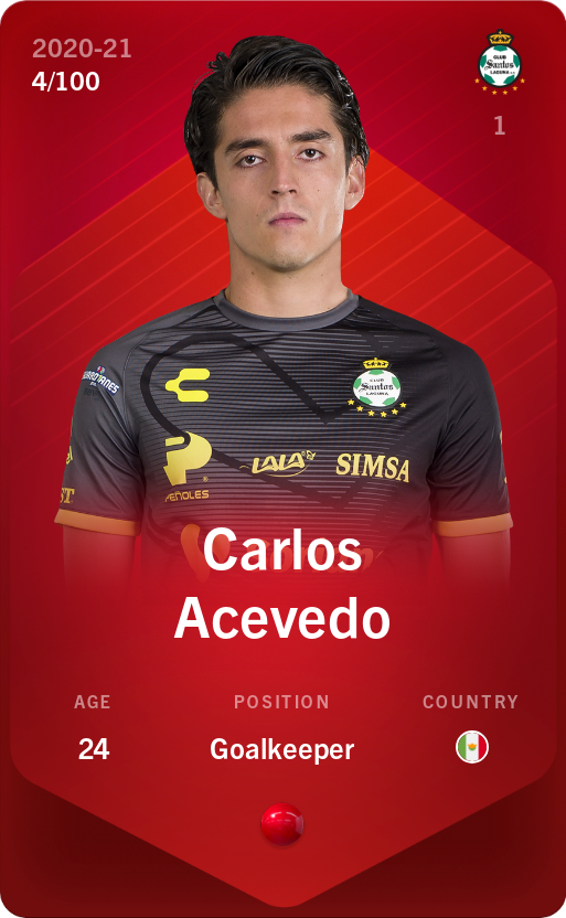 Sorare - Sorare Official - Carlos Acevedo 2020-21 • Rare 4/100 - NFT # 108965117984053132078418141865446599551537536696201609301050040015181249606591