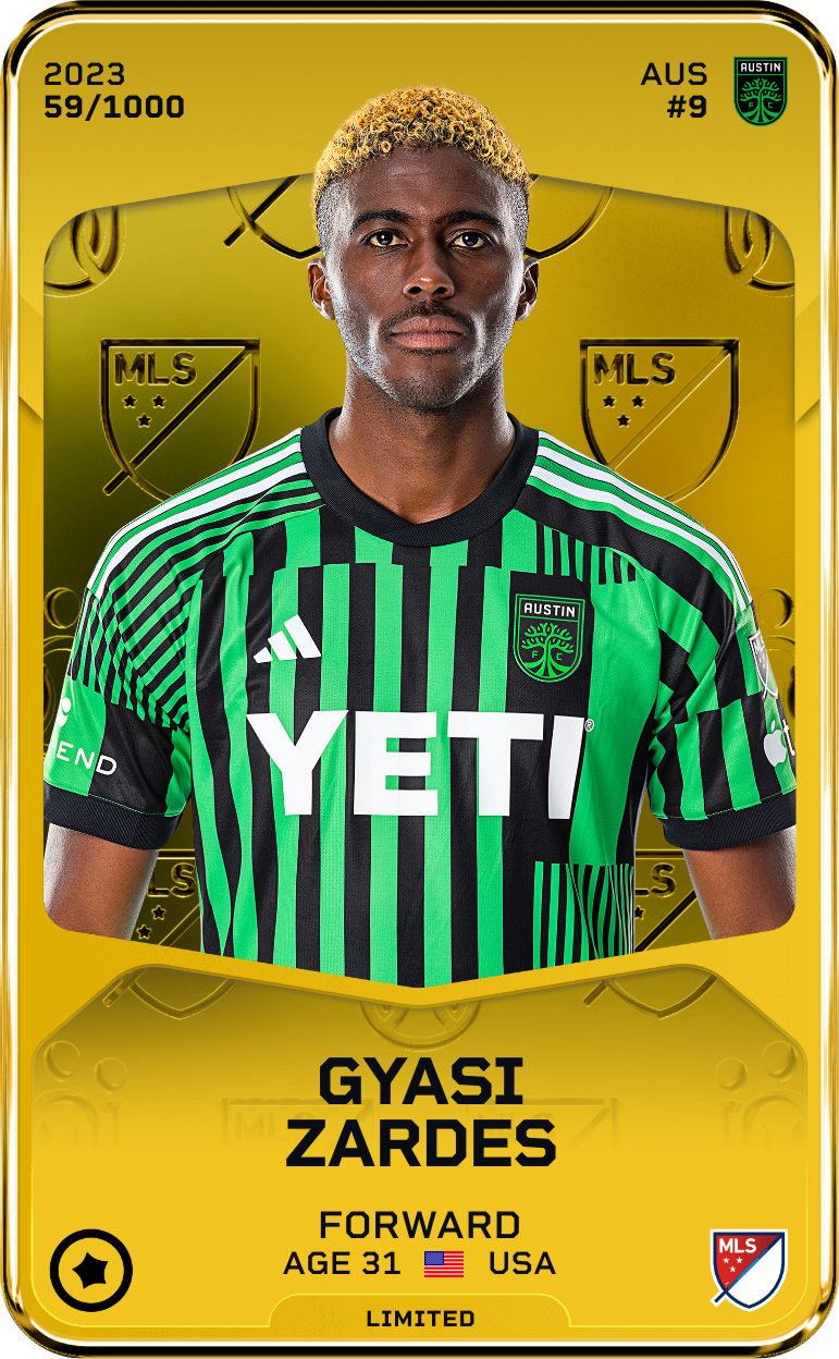 Sorare - Sorare Official - Gyasi Zardes 2023-24 • Limited 59/1000 - NFT # 45559696515818694103113561685302801720979631052727782315638526373461562077762