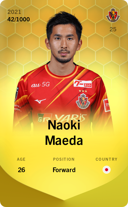 Sorare - Sorare Official - Naoki Maeda 2021-22 • Limited 42/1000 - NFT # 40146063621800339538343419463822724892534908333962979422644521298446225124007