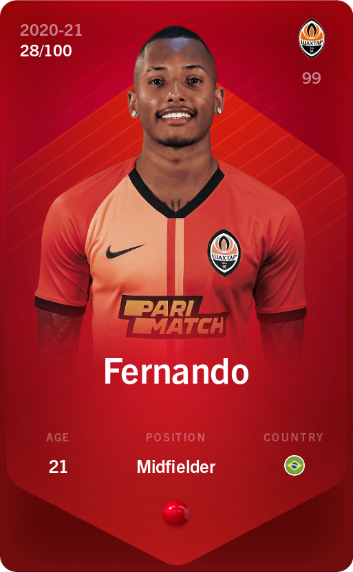 Sorare - Sorare Official - Fernando 2020-21 • Rare 28/100 - NFT # 80718720421607140400381914420261368484393311203940783184916821597643744473805