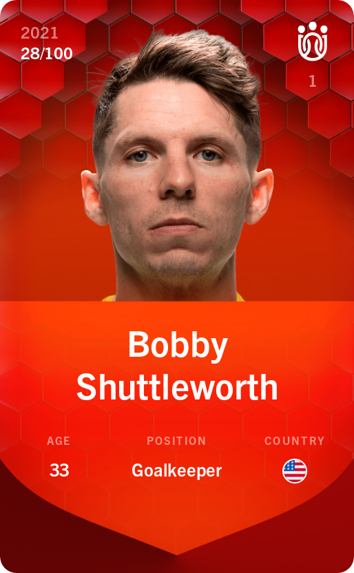 Sorare - Sorare Official - Bobby Shuttleworth 2021-22 • Rare 28/100 - NFT # 7205069803924569668568621669146016515613389618412773945720594971624465571097