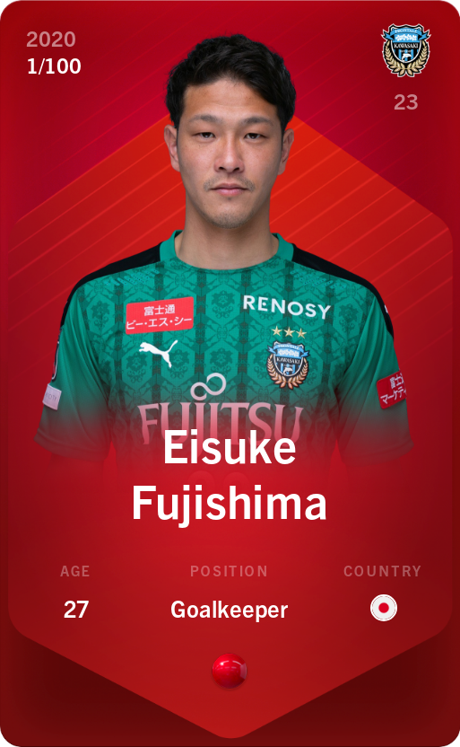 Sorare - Sorare Official - Eisuke Fujishima 2020-21 • Rare 1/100 - NFT # 65385896928425873038194869442360328714478429828784528710466099776044222723145