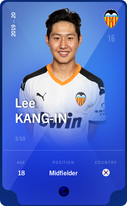 Sorare - Sorare Official - Lee Kang-In 2019-20 • Super Rare 3/10 - NFT # 104246388584892960742039604631549328309512285551649530309019194504076090337796