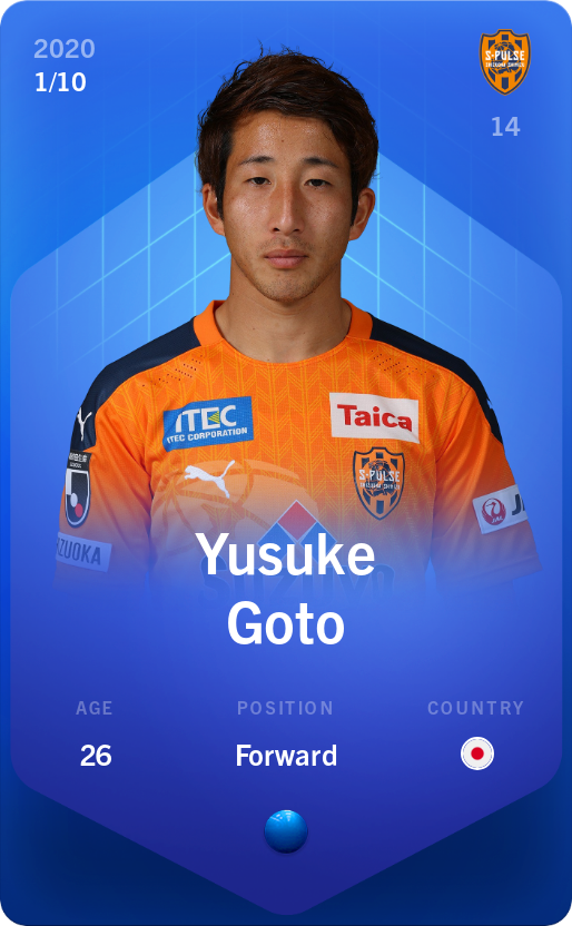 Sorare - Sorare Official - Yusuke Goto 2020-21 • Super Rare 1/10 - NFT # 29525398287027026477191342874302056889803701863230398925786542143951314702434