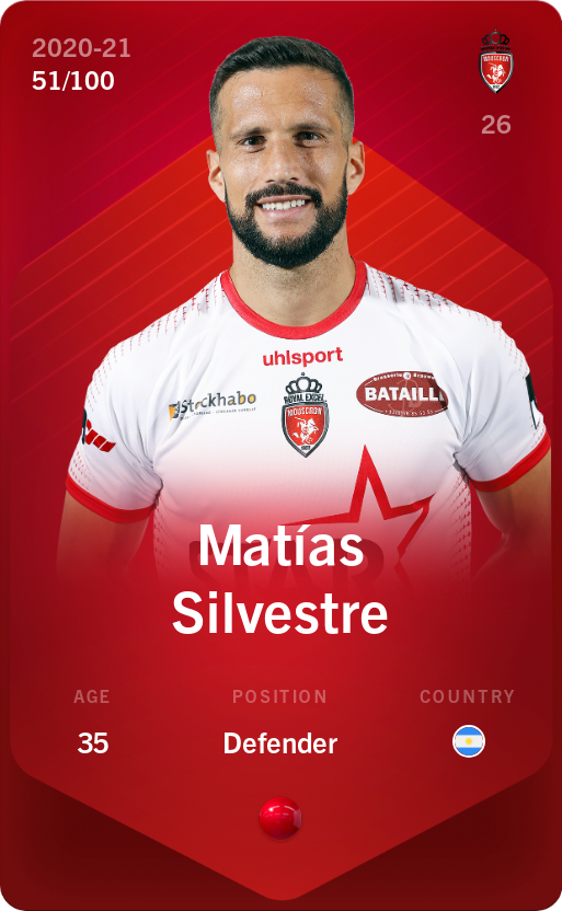 Sorare - Sorare Official - Matías Silvestre 2020-21 • Rare 51/100 - NFT # 59990089044703672061398175754581187864987028157394830098863331907662189820857