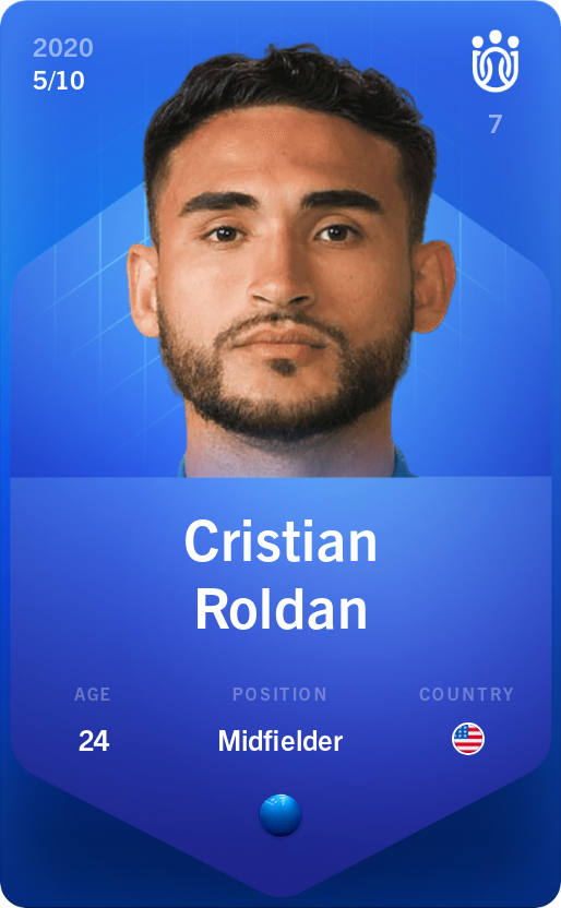 Sorare - Sorare Official - Cristian Roldan 2020-21 • Super Rare 5/10 - NFT # 7043184382749216571432703800853210149023940068998339590892392887888490354235