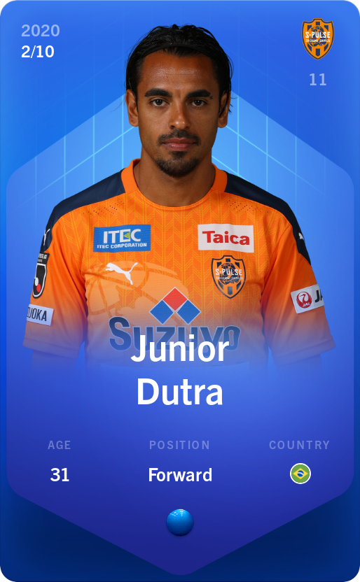 Sorare - Sorare Official - Junior Dutra 2020-21 • Super Rare 2/10 - NFT # 83219579879580083217778455290882508211456371965014849174666054703850208760349