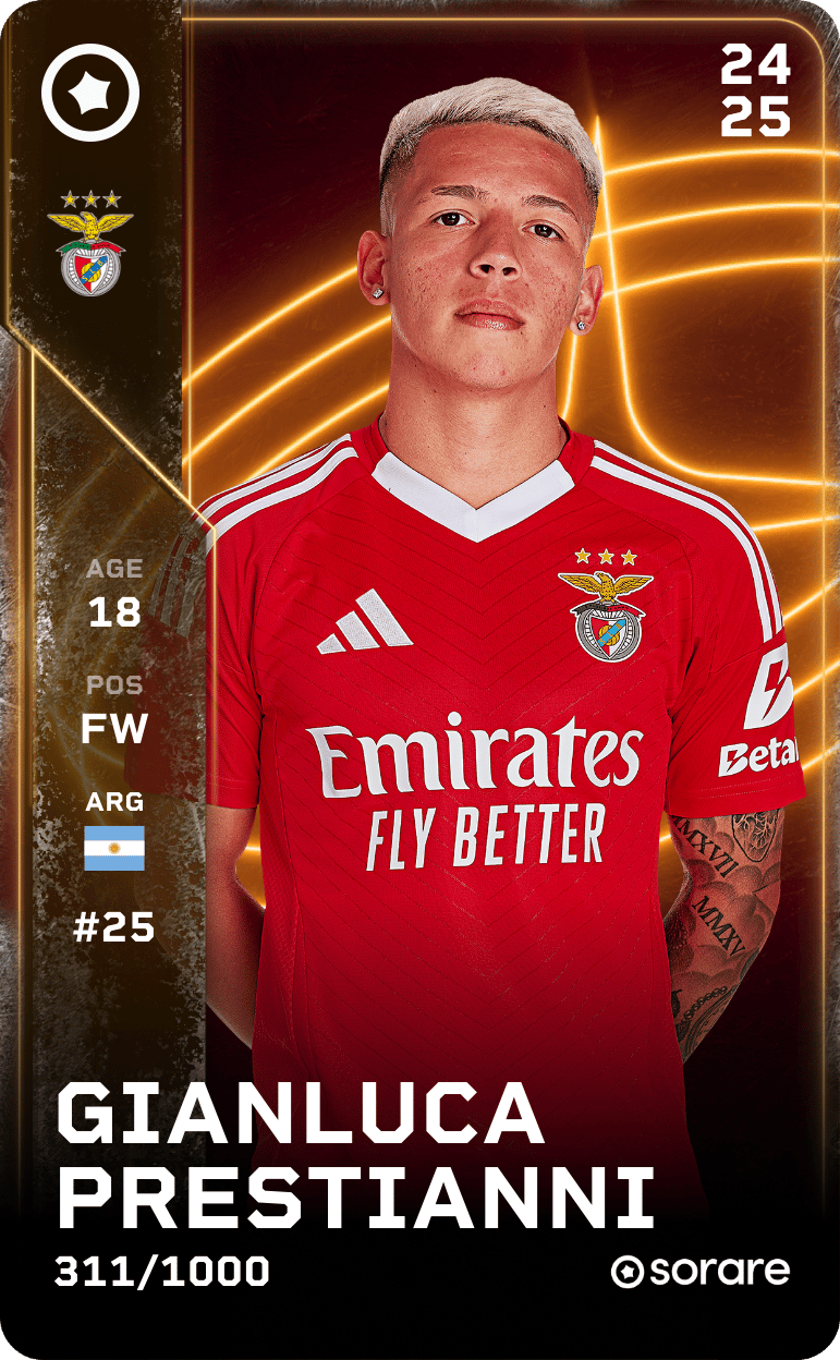 Gianluca Prestianni 2024-25 • Limited 311/1000