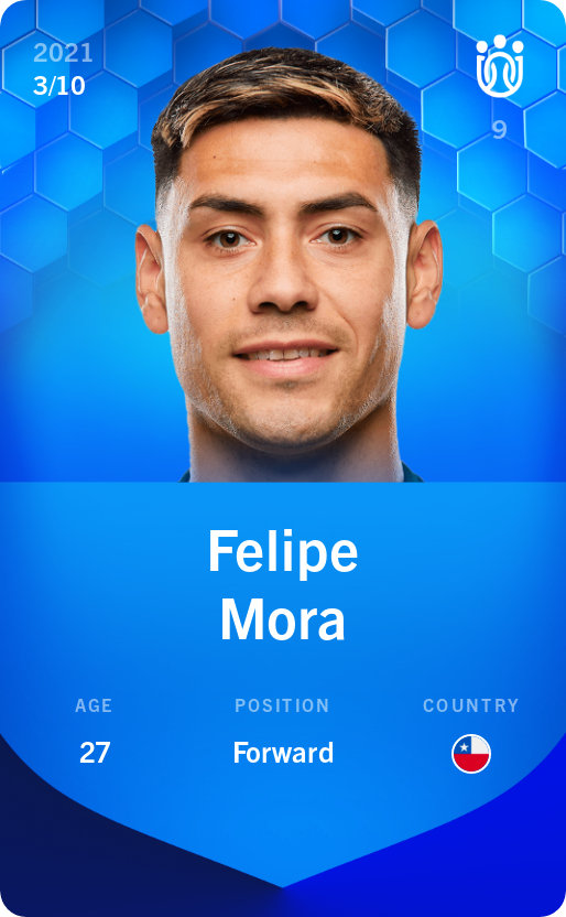 Sorare - Sorare Official - Felipe Mora 2021-22 • Super Rare 3/10 - NFT # 109349935187512898440768510571060763116025405475293363539212743126387178792361