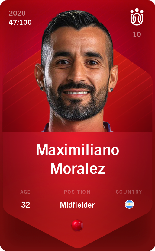 Sorare - Sorare Official - Maximiliano Moralez 2020-21 • Rare 47/100 - NFT # 16950142892697521895241661369364475209636530830765745031617049869366333959245
