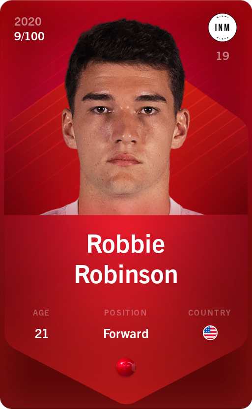 Sorare - Sorare Official - Robbie Robinson 2020-21 • Rare 9/100 - NFT # 72255995753171857078015093325059154050783891894067560247629286895151255719950
