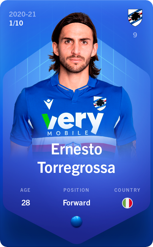 Sorare - Sorare Official - Ernesto Torregrossa 2020-21 • Super Rare 1/10 - NFT # 42337576031975910956034716887275317878678165805617722168980742565687965476551