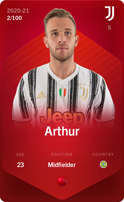 Sorare - Sorare Official - Arthur 2020-21 • Rare 2/100 - NFT # 41103711653379535127145762989041040916810933117436923677611339037492393782319