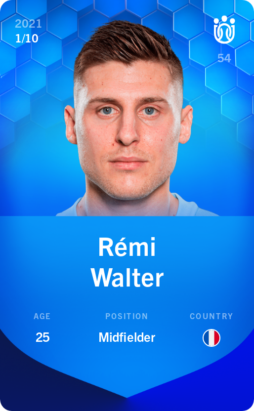 Sorare - Sorare Official - Rémi Walter 2021-22 • Super Rare 1/10 - NFT # 53547072176472624356298118945972766901586789371494777720423703522609923615318